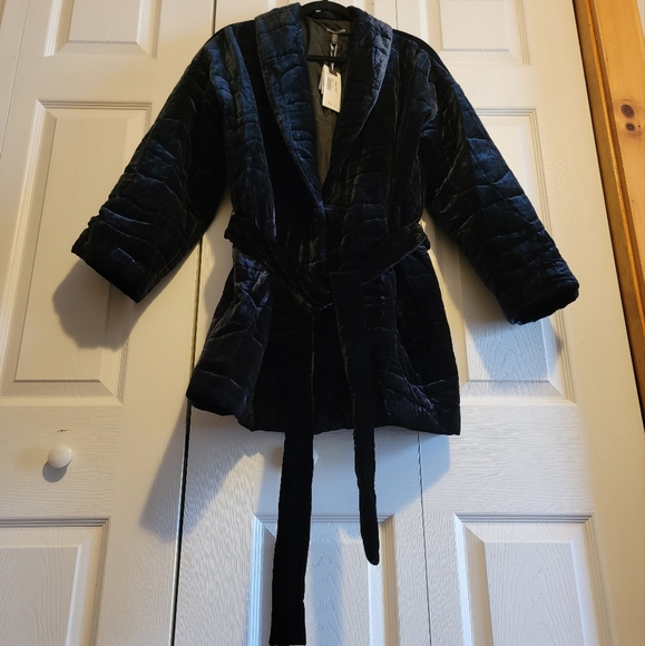 Eileen Fisher Velvet Midi Coat - Picture 3 of 10